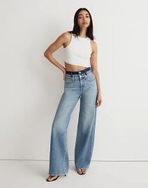 x Molly Dickson Double-Waistband Straight Jeans at Madewell