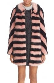 x27Jeanx27 Stripe Faux Fur Coat at Nordstrom