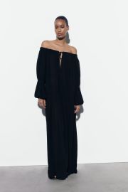 zara Long Viscose Dress at Zara