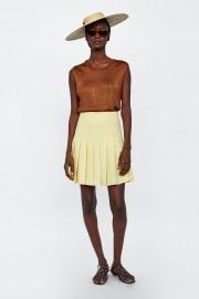 zara box pleat mini skirt at Zara