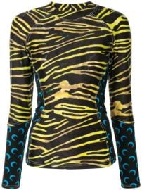 zebra-print long sleeve T-shirt at Farfetch