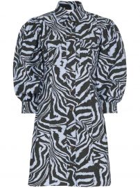 zebra-print mini shirt dress at Farfetch