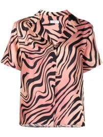 zebra print silk shirt at Farfetch