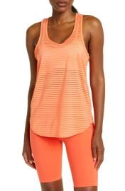 zella Sporty Sheer Stripe Tank at Nordstrom