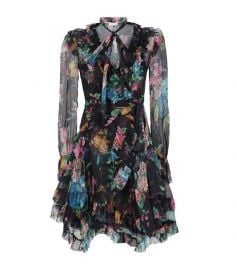 zimmermann Silk Floral Wrap Dress at Harrods