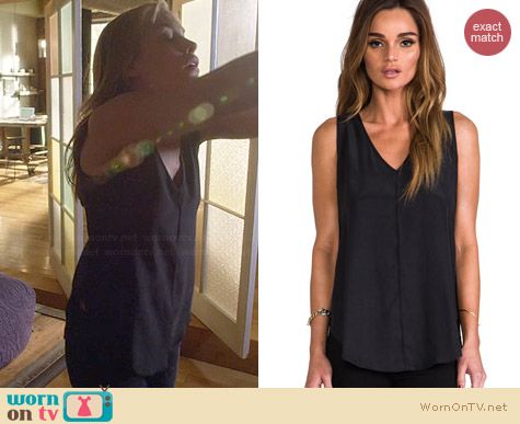 10 Crosby by Derek Lam Mesh Back V Neck Top worn by Piper Perabo on Covert Affairs