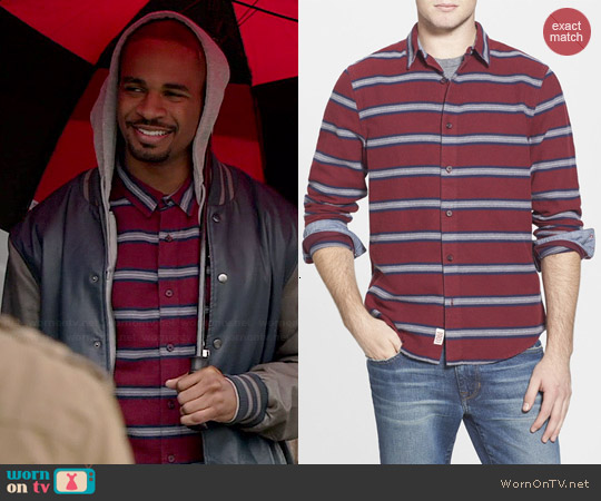 1901 Red Stem Antelope Stripe Shirt worn by Damon Wayans Jr on New Girl