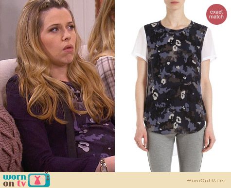 3.1 Phillip Lim Camo Front Tee worn by Majandra Delfino on FWBL