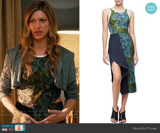 3.1 Phillp Lim Sleeveless Floral Dress w/ Striped Trim worn by Josslyn Carver (Jes Macallan) on Mistresses