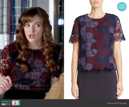 424 Fifth Chemical Lace Top worn by Caitlin Snow (Danielle Panabaker) on The Flash