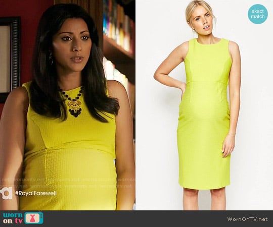 ASOS Maternity Textured Body-Conscious Dress With Cut Out Back worn by Divya Katdare (Reshma Shetty) on Royal Pains