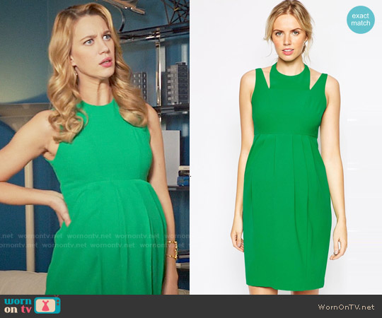 ASOS Maternity Tulip Dress With Cut Out Neck worn by Petra Solano (Yael Grobglas) on Jane the Virgin