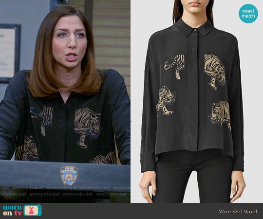 All Saints Misu Shere Shirt worn by Gina Linetti (Chelsea Peretti) on Brooklyn Nine-Nine