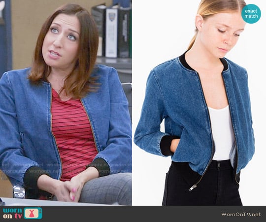 American Apparel Angeleno Denim Jacket worn by Gina Linetti (Chelsea Peretti) on Brooklyn Nine-Nine