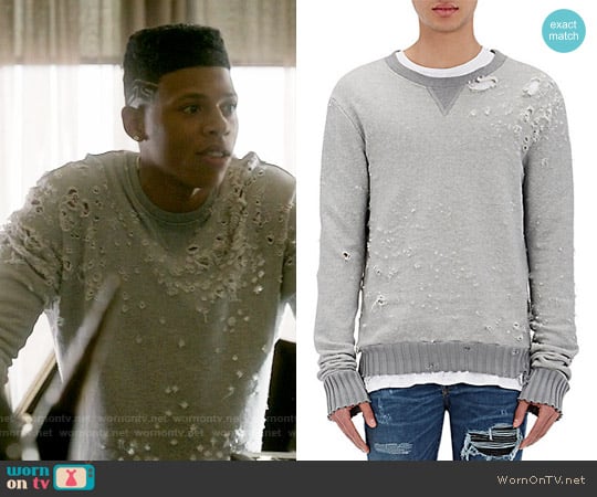 Amiri Distressed Shotgun Sweatshirt worn by Hakeem Lyon (Bryshere Y. Gray) on Empire