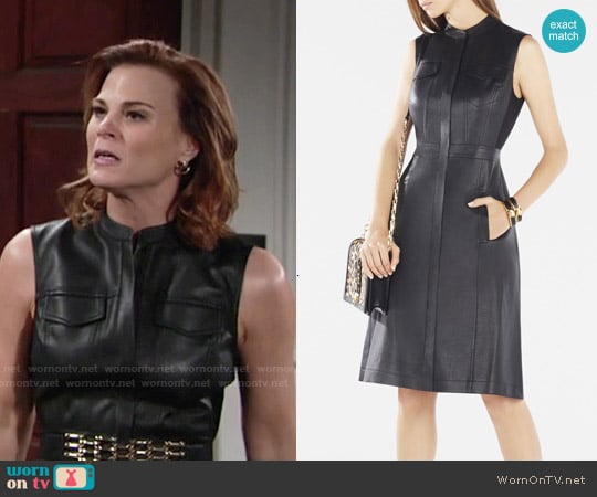 Bcbgmaxazria 'Allexandria' Faux Leather Dress worn by Phyllis Newman (Gina Tognoni) on The Young and the Restless