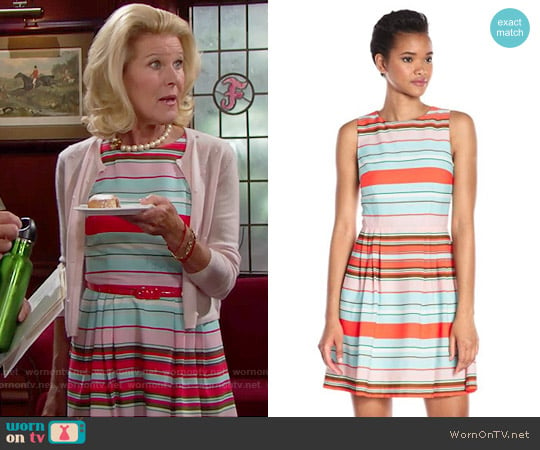 Cece by Cynthia Steffe Claiborne Sleeveless Striped Dress worn by Pamela Douglas (Alley Mills) on The Bold and the Beautiful