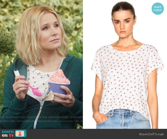 Current Elliott Crew Neck Tee in Dirty White Rose Ditsy worn by Eleanor Shellstrop (Kristen Bell) on The Good Place