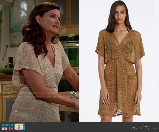 Elif by Jordan Taylor Surplice Wrap Dress worn by Katie Logan (Heather Tom) on The Bold and the Beautiful