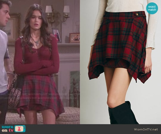 Free People Too Cool for School Mini Skirt worn by Paige Larson (True O'Brien) on Days of our Lives