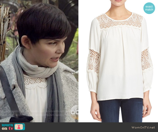 Joie Coastal Embroidered Lace Top worn by Mary Margaret (Ginnifer Goodwin) on Once Upon A Time