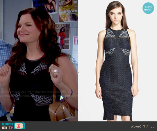 Jonathan Simkhai Bubble Jacquard Sheath Dress worn by Katie Logan (Heather Tom) on The Bold and the Beautiful