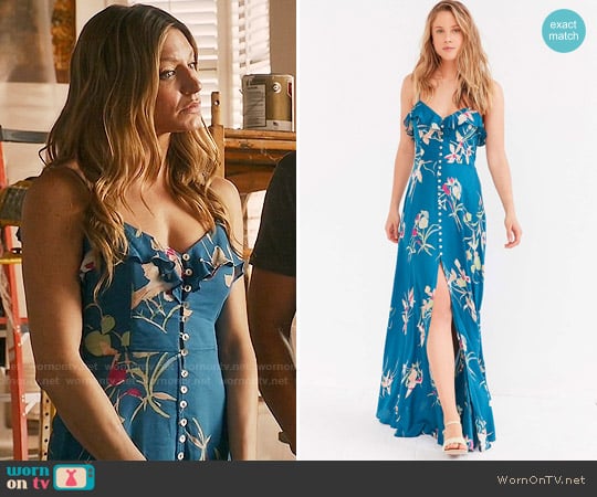 Kimchi Blue La Playa Button-Down Maxi Dress worn by Josslyn Carver (Jes Macallan) on Mistresses