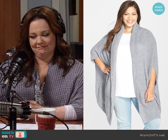 Melissa McCarthy Seven7 Chunky Texture Cardigan worn by Molly Flynn (Melissa McCarthy) on Mike & Molly