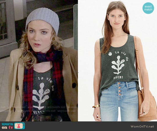 Madewell La Vie Du Désert Tank worn by Grace Gardner (Skyler Samuels) on Scream Queens