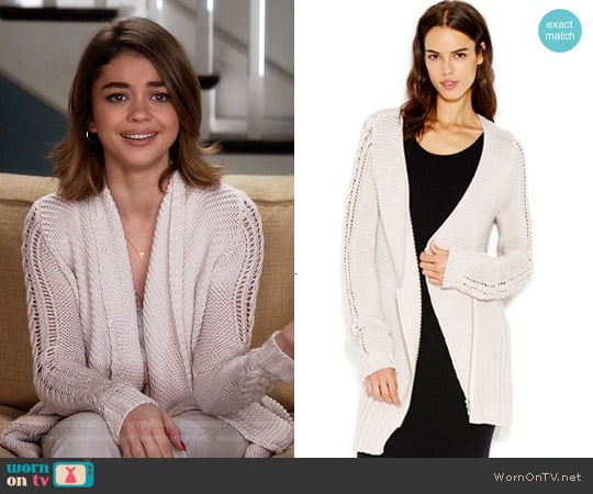 RACHEL Rachel Roy Waffle-Knit Shawl Collar Cardigan worn by Haley Dunphy (Sarah Hyland) on Modern Family