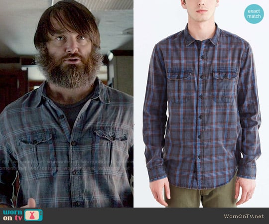 Salt Valley Acid Washed Plaid Button-Down Workshirt worn by Phil Miller (Will Forte) on Last Man On Earth