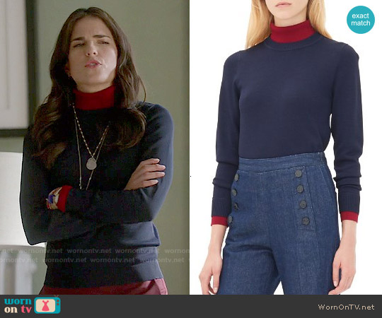 Sandro 'Siouxie' Layered Sweater worn by Laurel Castillo (Karla Souza) on How to Get Away with Murder