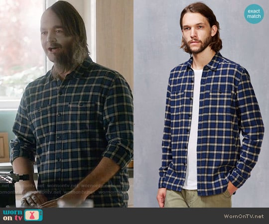 Stapleford Chico Plaid Flannel Button-Down Shirt worn by Phil Miller (Will Forte) on Last Man On Earth