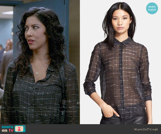 The Kooples Plaid Shirt worn by Rosa Diaz (Stephanie Beatriz) on Brooklyn Nine-Nine