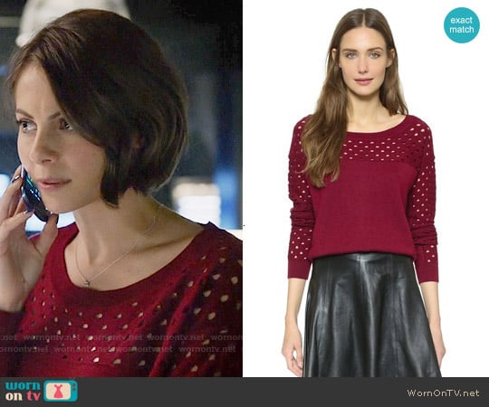 The Kooples Perforated Pullover worn by Thea Queen (Willa Holland) on Arrow