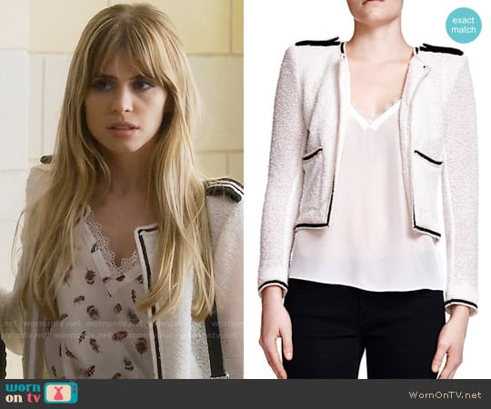 The Kooples 'Summer' Cotton Blend Knit Jacket worn by Brooke Maddox (Carlson Young) on Scream