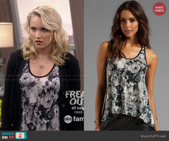 Whetherly Vintage Floral Owen Racerback Tank worn by Gabi Diamond (Emily Osment) on Young and Hungry