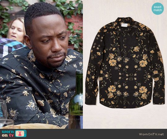 Your Neighbors Ornate Floral Button-Down Shirt worn by Winston Bishop (Lamorne Morris) on New Girl