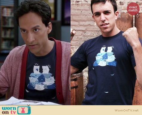 Abed's Tshirts on Community: Threadless 'Pillow Fight' tee