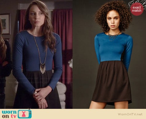 Aeropostale PLL Spencer Colorblocked Dress worn by Troian Bellisario on PLL