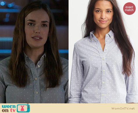 Fashion on Agents of SHIELD: Banana Republic Stripe & Dot shirt  worn by Elizabeth Henstridge