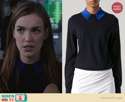 Agents of SHIELD Fashion: Marc by Marc Jacobs Contrast Collar Sweater worn by Elizabeth Henstridge