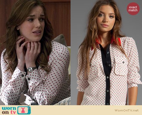 Agents of Shield Fashion: Marc by Marc Jacobs Vivie Shirt worn by Elizabeth Henstridge