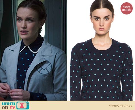 Agents of Shield Fashion: Opening Ceremony Sahara Sweater worn by Elizabeth Henstridge