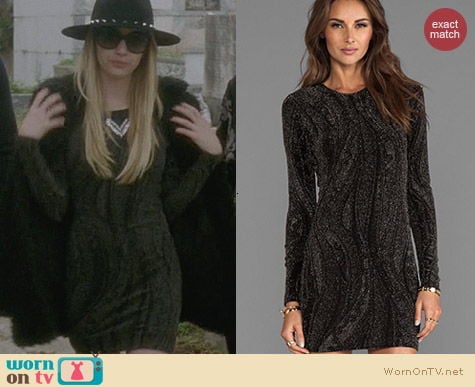 AHS Coven Fashion: Torn by Ronny Kobo Zoe Dress worn by Emma Roberts