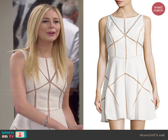 Aidan Mattox Mesh Inset Cocktail Dress worn by Maddie Culpepper (Justine Lupe) on Cristela