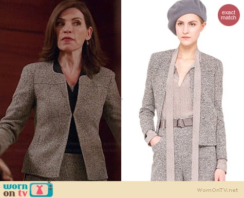 Akris Wool Stretch Tweed Jacket worn by Julianna Margulies on The Good Wife