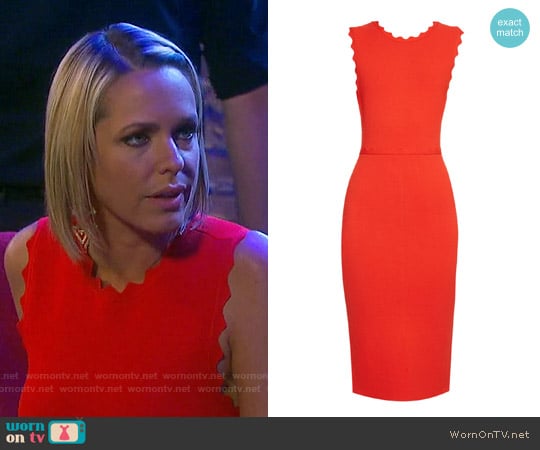 ALC Aldridge Dress in Red worn by Nicole Walker (Arianne Zucker) on Days of our Lives