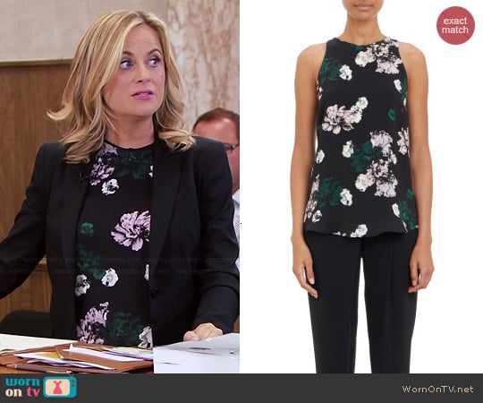 ALC Anise Floral Top worn by Amy Poehler on Parks & Rec