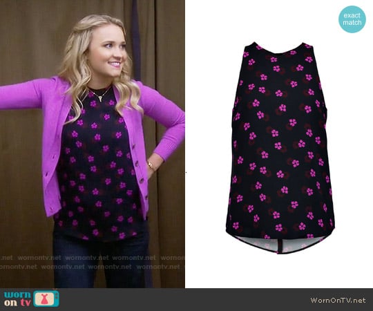 ALC Anise Floral Top worn by Gabi Diamond (Emily Osment) on Young and Hungry